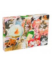 Slagalica Enjoy od 1000 dijelova - Znatiželjni mačići -1